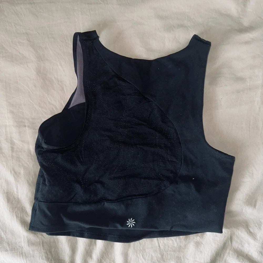 Lace High Neck Athleta Bra XS Black Neutral Sports Bra Lace X-Small